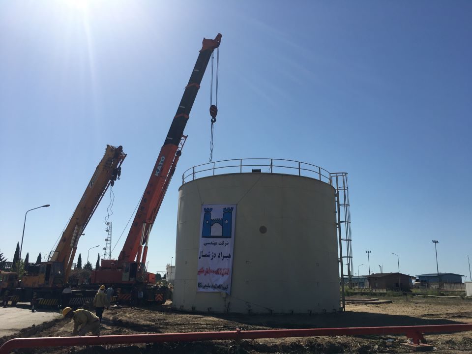 1000 cubic meter tank relocation project, Shahid Salimi Neka power plant